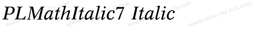 PLMathItalic7 Italic字体转换